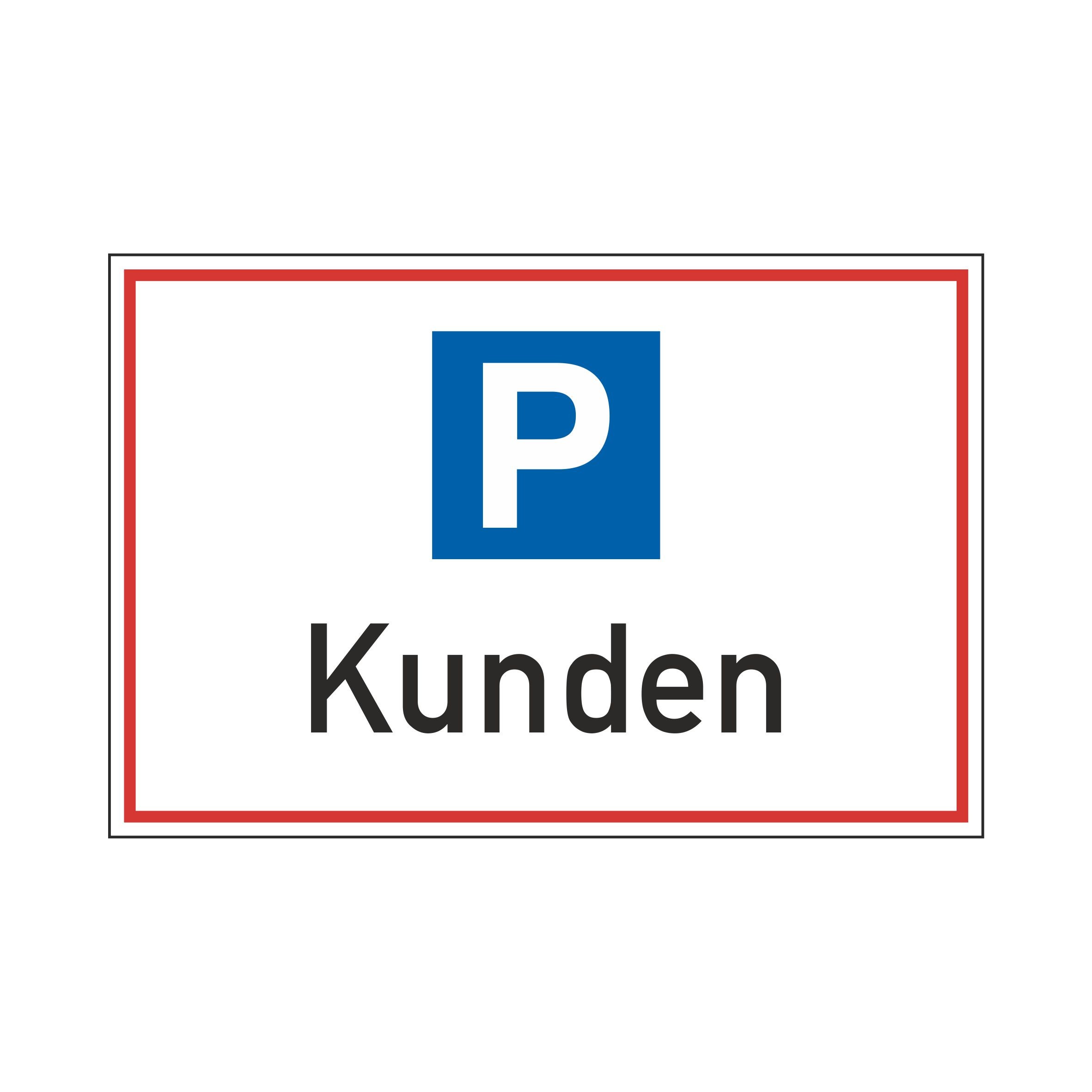 Parkplatzschild "Kunden" 30x20cm