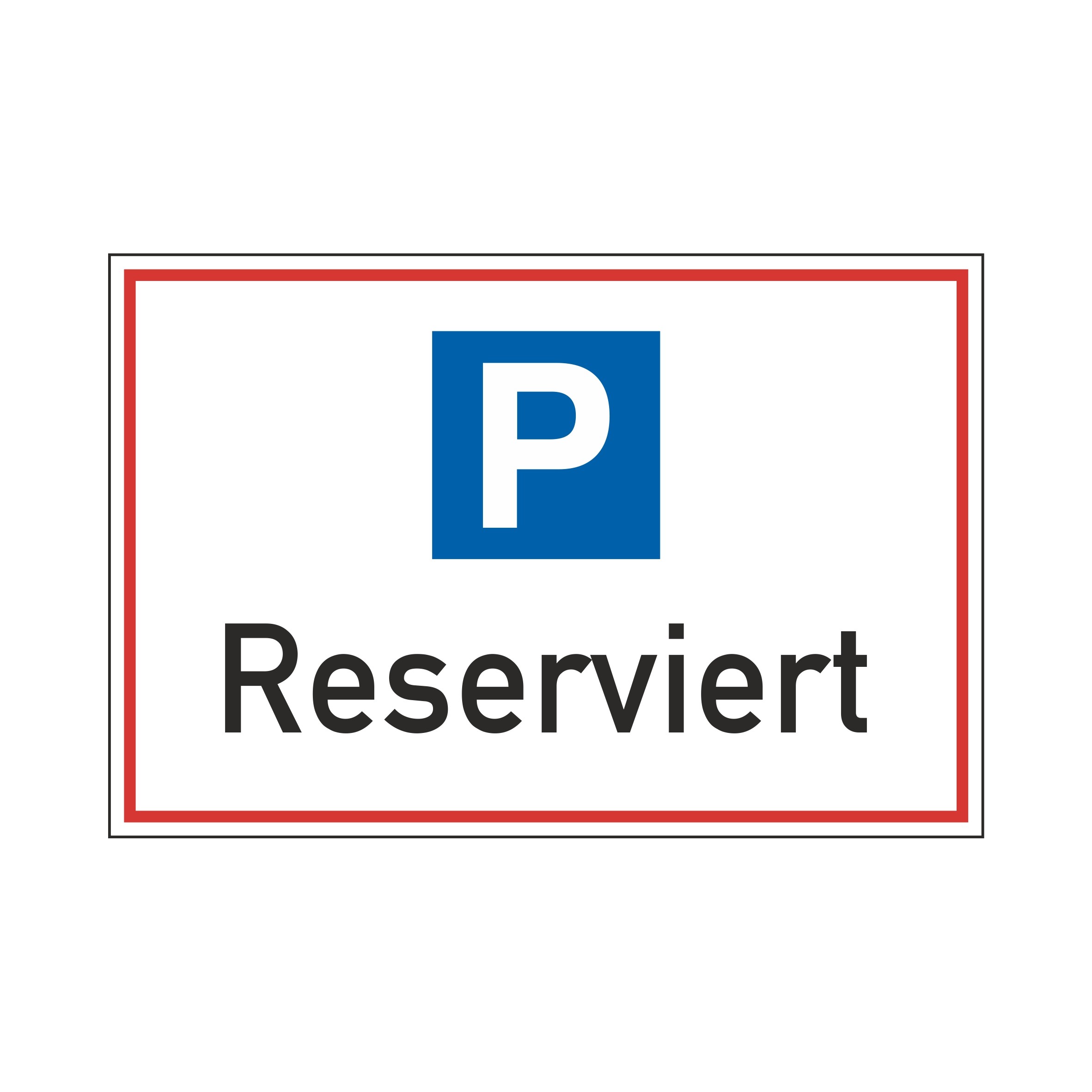 Parkplatzschild "Reserviert" 30x20cm
