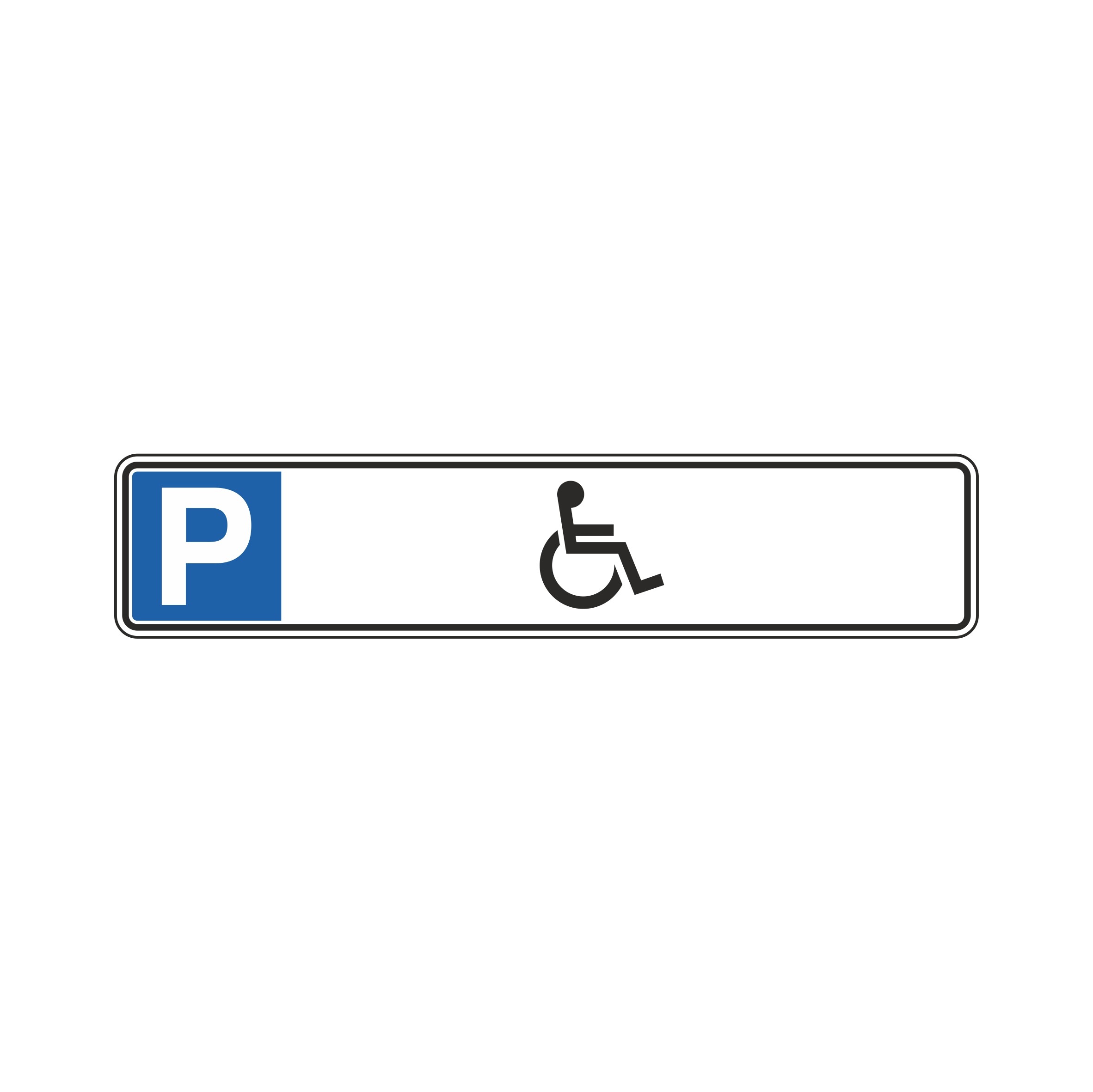 Parkplatzschild "Rollstuhlfahrer" 52x11cm