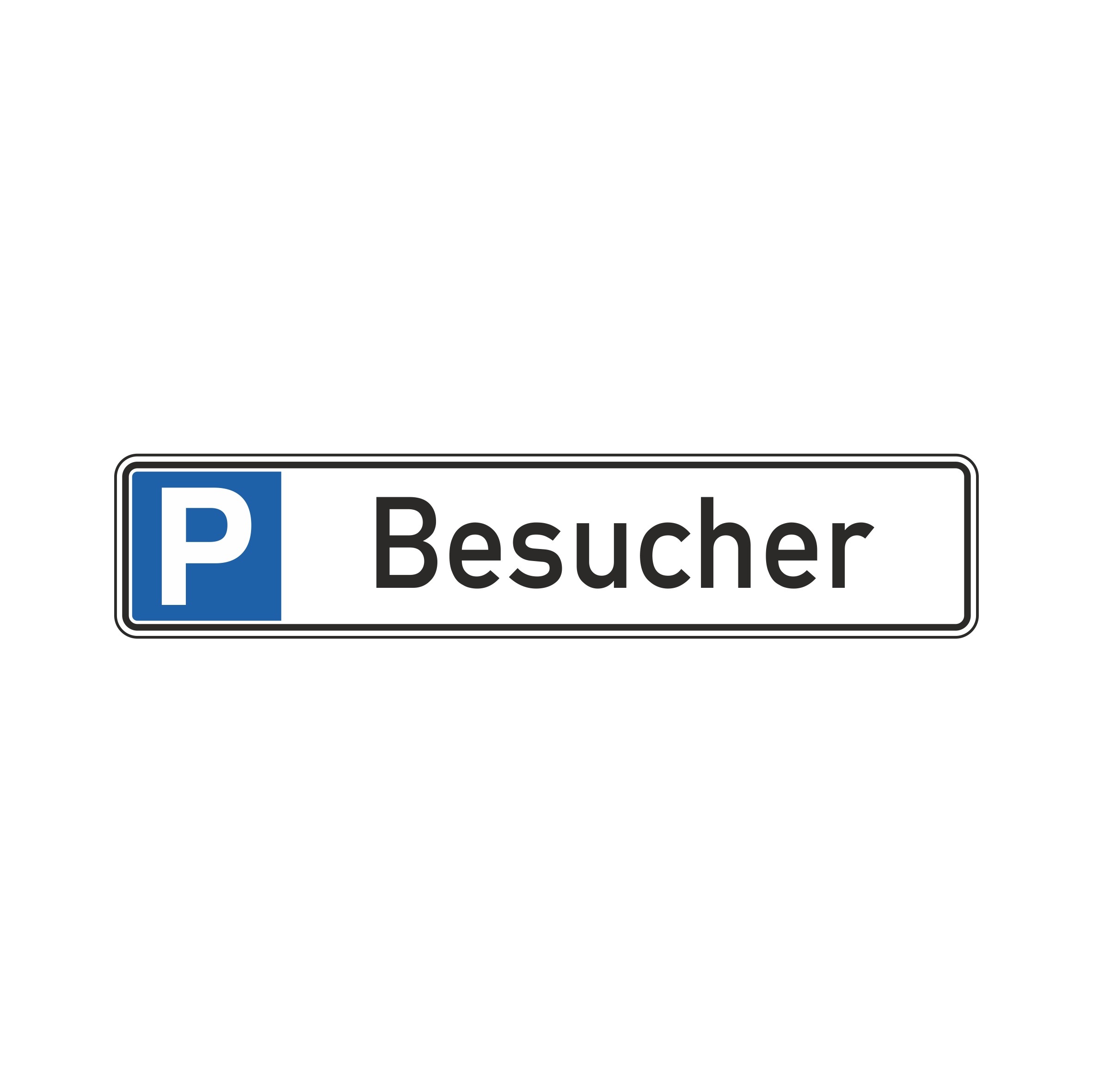 Parkplatzschild "Besucher" 52x11cm