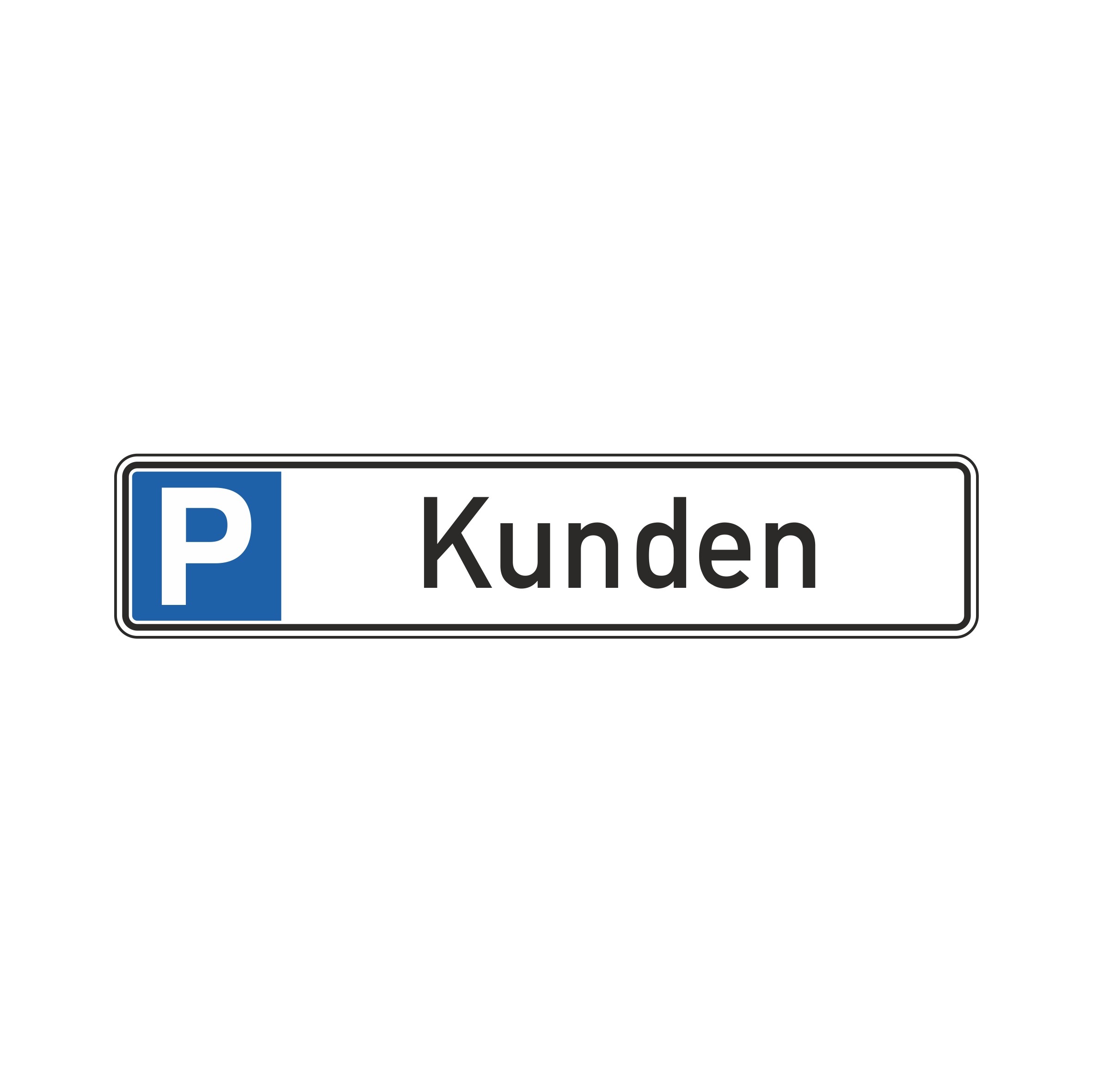 Parkplatzschild "Kunden" 52x11cm