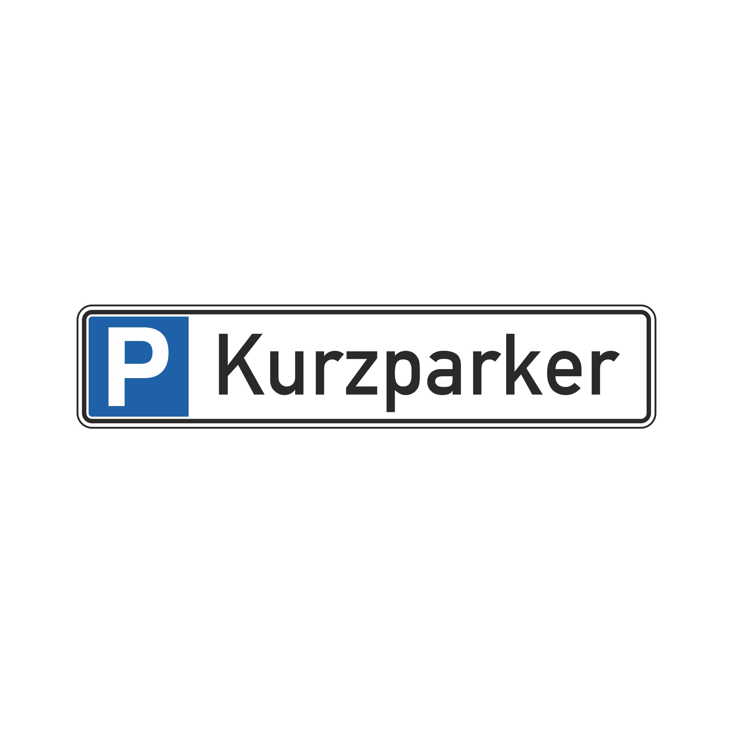 Parkplatzschild "Kurzparker" 52x11cm