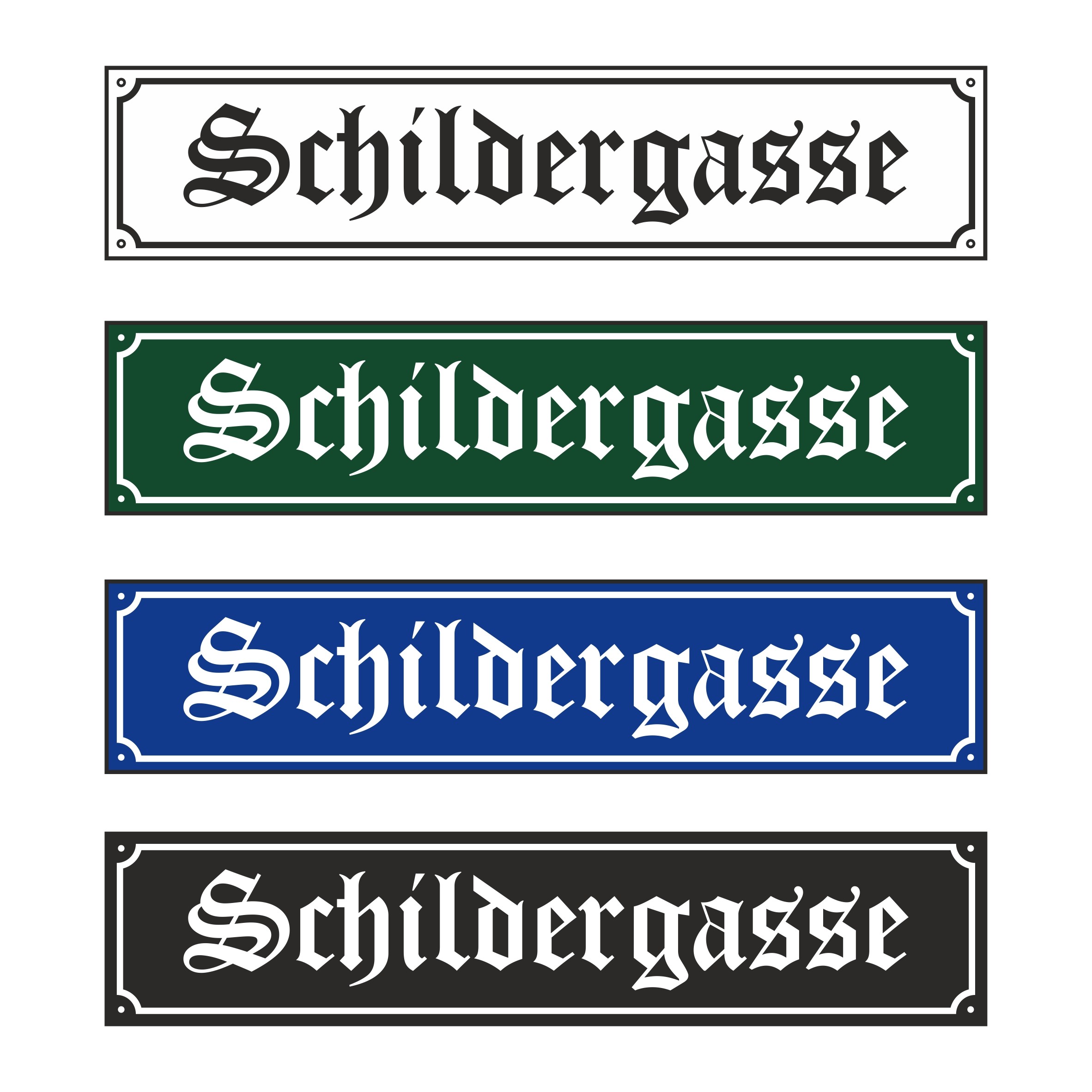 Straßenschild "Schwabacher" 60x13cm