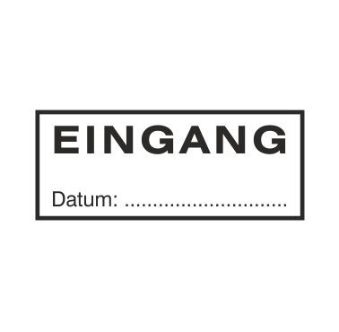 Holzstempel "EINGANG/Datum"