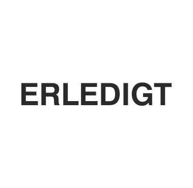 Holzstempel "ERLEDIGT"