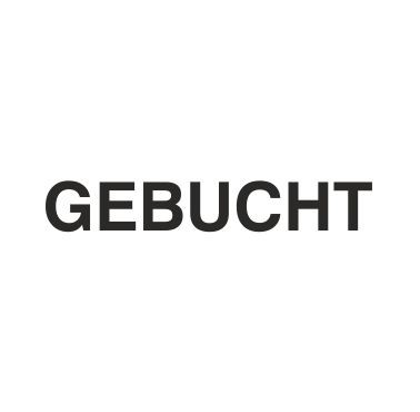 Holzstempel "GEBUCHT"
