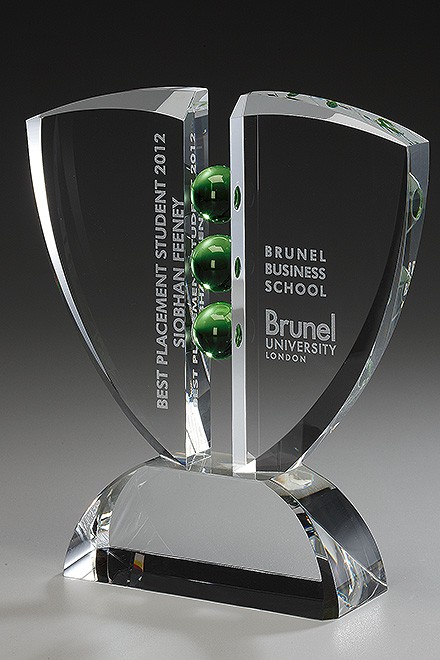 Kristallglas-Trophäe "Pinion Award"