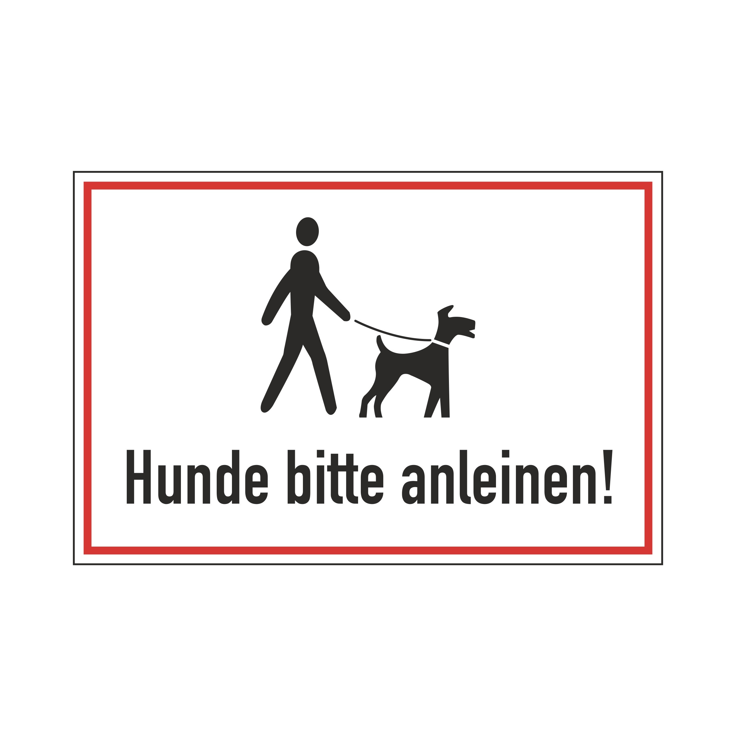 Hinweisschild "Hunde anleinen"