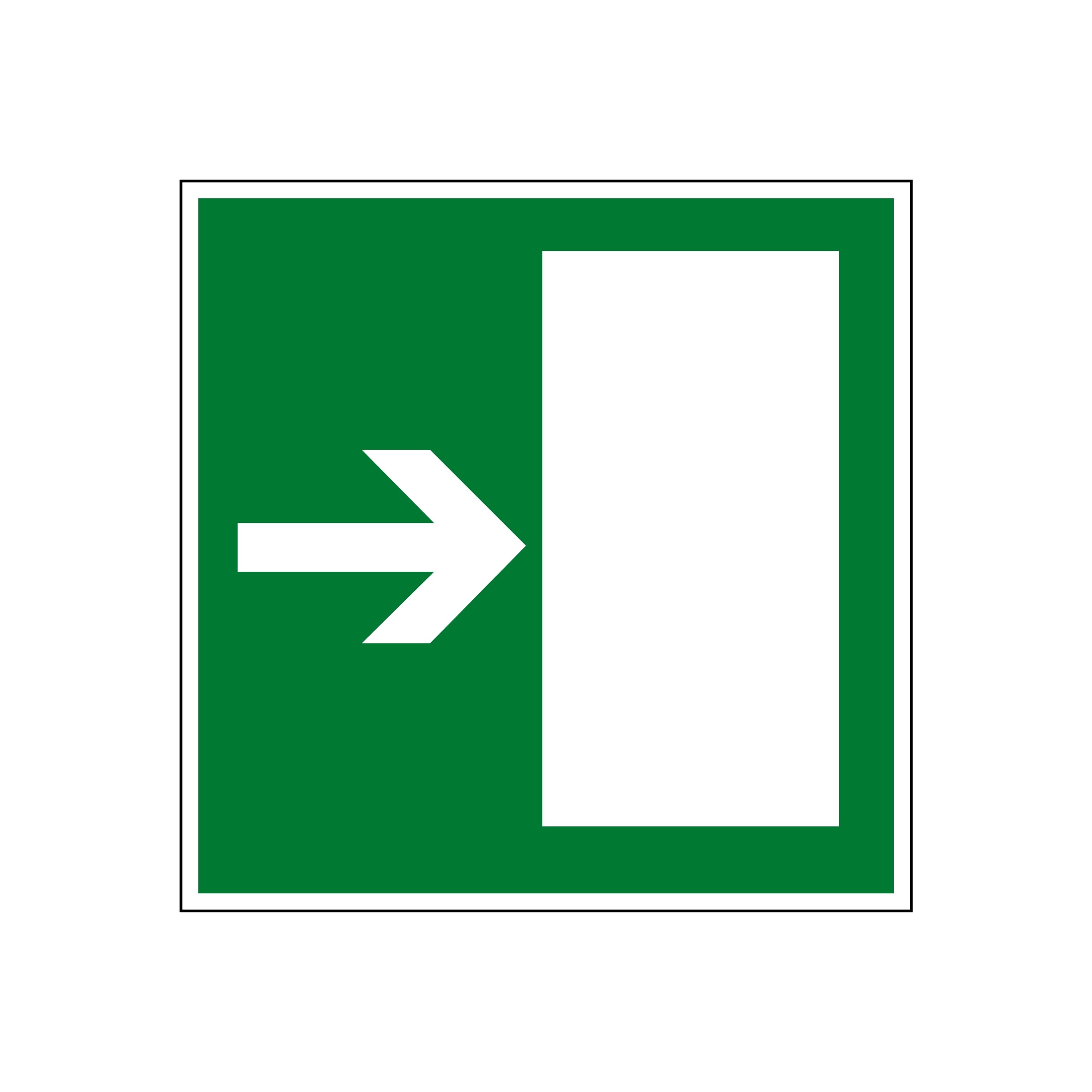 Rettungsschild "Rettungsweg rechts/links"