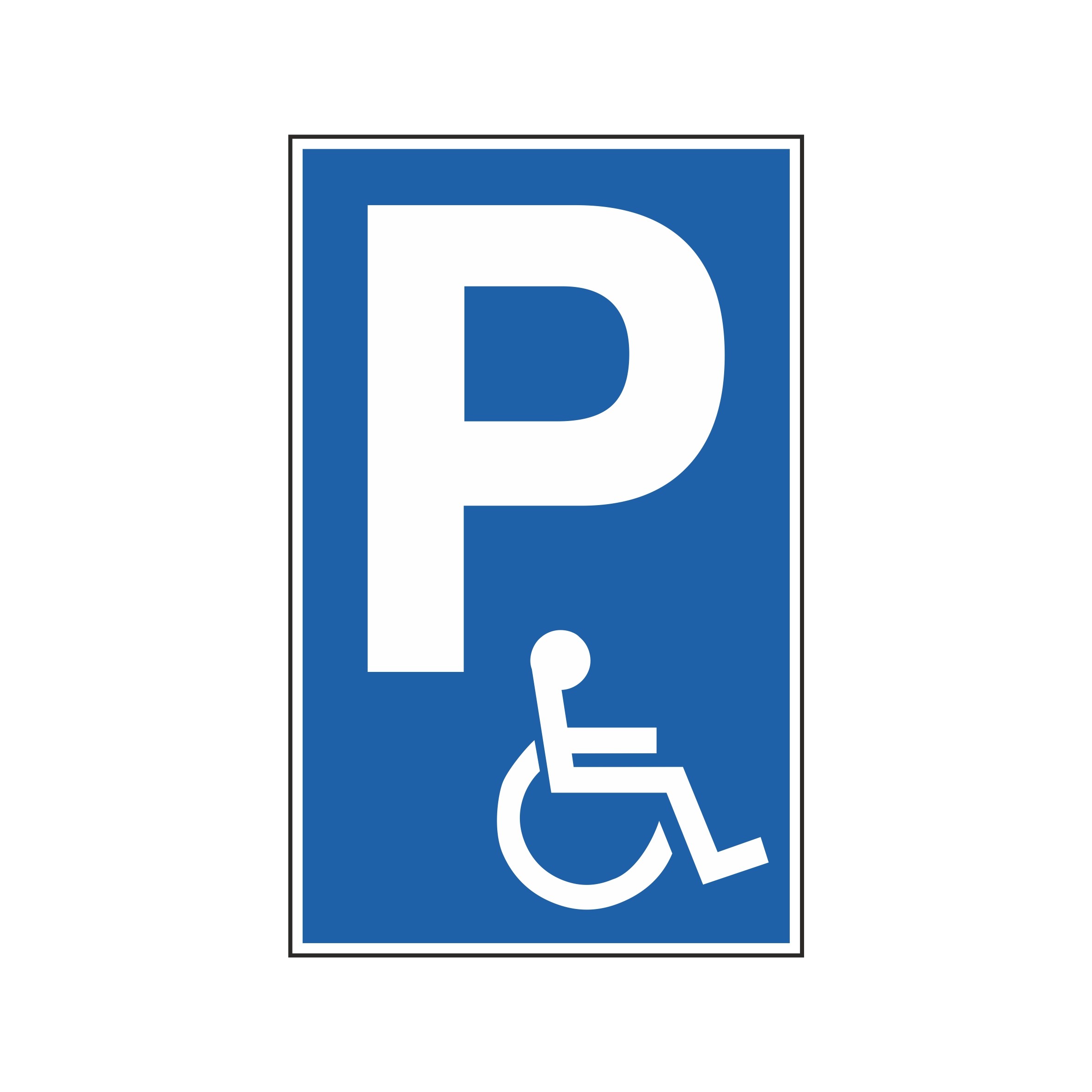 Parkplatzschild "Rollstuhlfahrer" 25x40cm