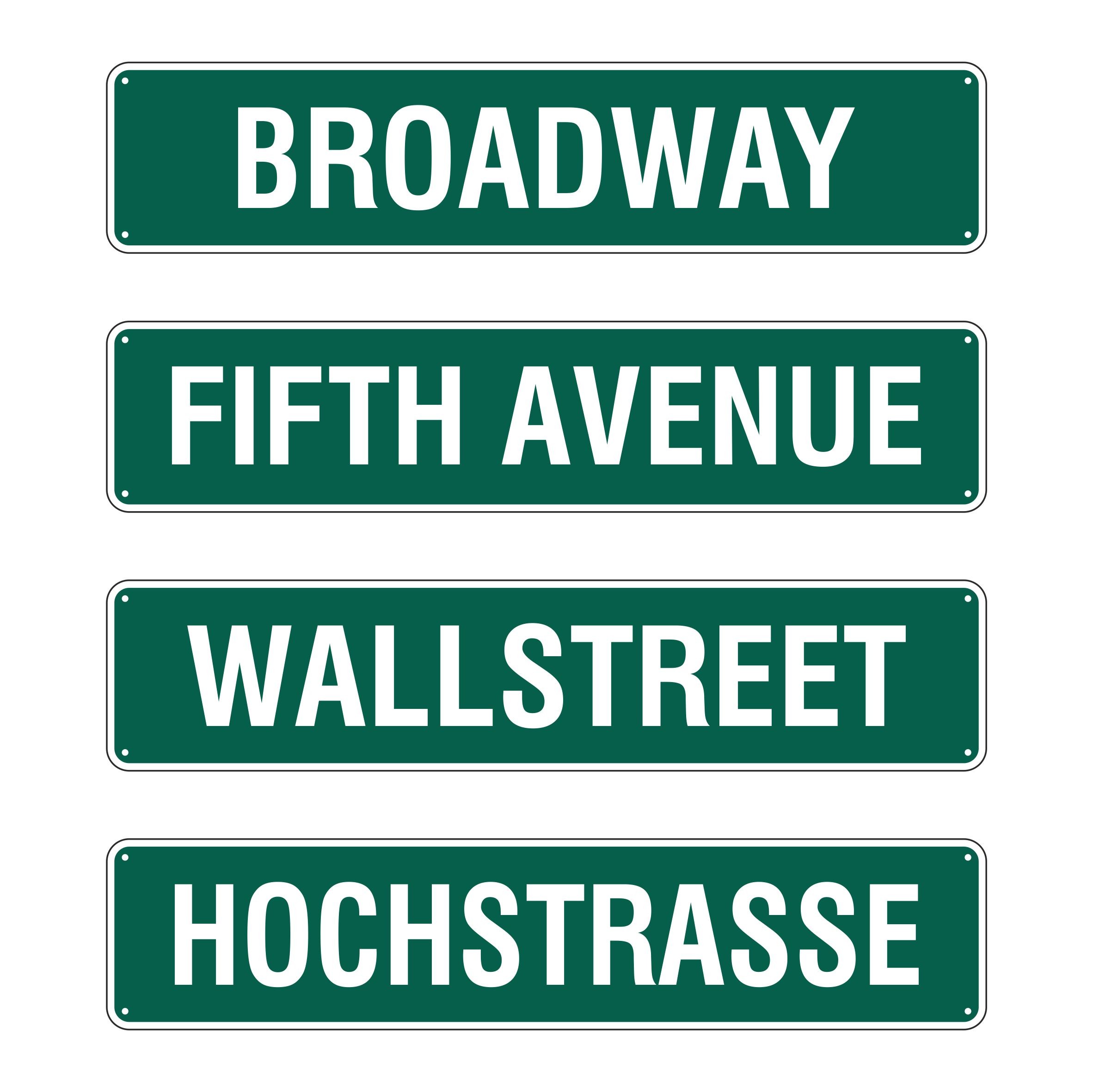 Straßenschild "New York" 60x13cm