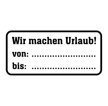Urlaubsstempel - 55x25mm