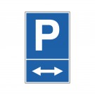 Parkplatzschild "Pfeil links+rechts" 25x40cm